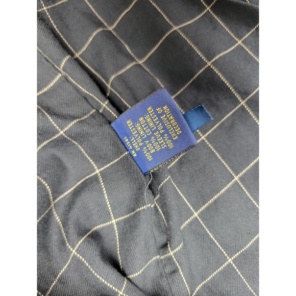 Vintage Polo Ralph Lauren Bomber Black Jacket Harrington Plaid Lining 2XB Big - Picture 7 of 10